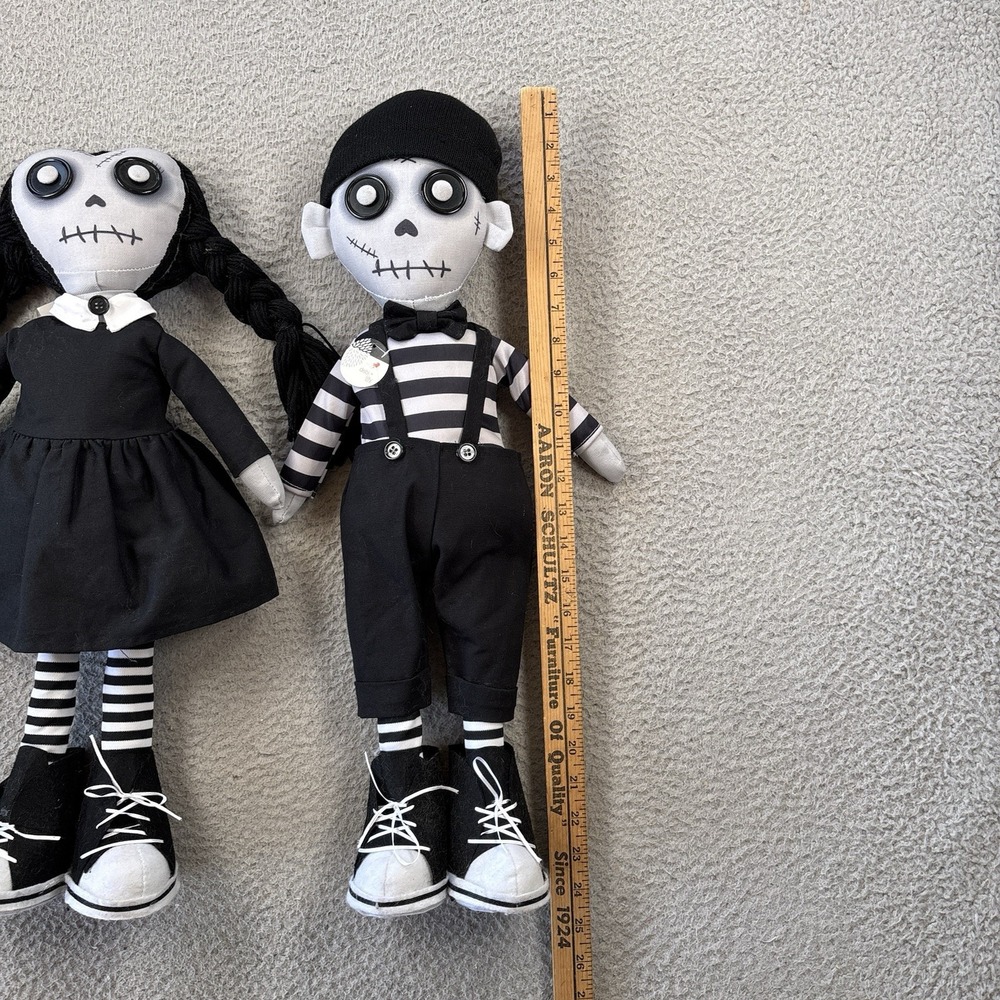 Debi Lilly Zombie Couple Dolls Halloween Plush Statue 22" Set of 2 Girl & Boy‎ - Picture 2 of 8